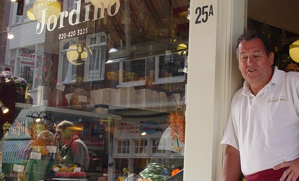 De winkel van Jordino aan de Haarlemmerdijk